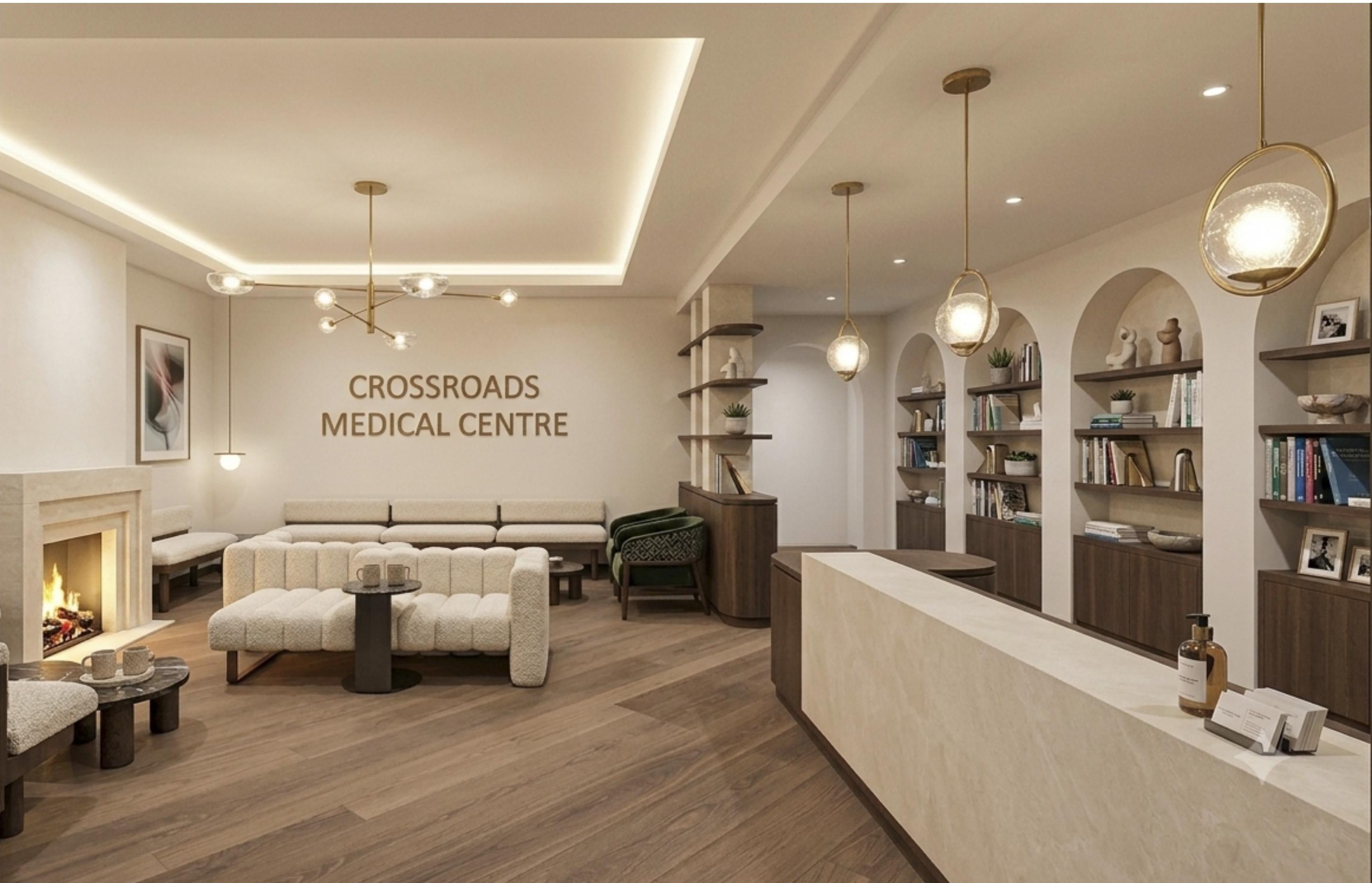 Crossroads Medical Clinic — commercial interior project in Burlington, ON